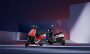 Top 5 electric scooters in India 2025 lined up with city background